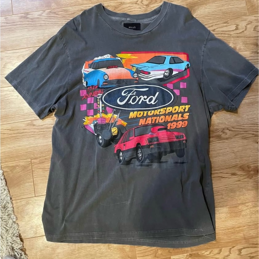ROLLA'S Vintage Ford Graphic Tee - Charcoal